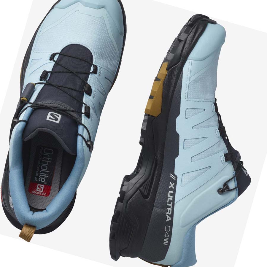 Salomon WoX ULTRA 4 GORE-TEX Túracipő Női Fekete Kék | HU 2802LIS